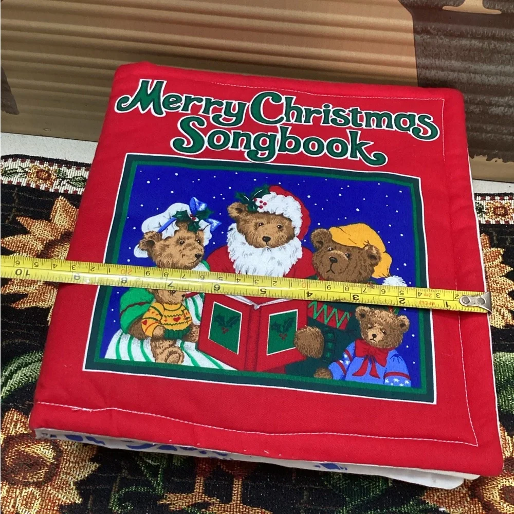 Handmade Cloth Merry Christmas Songbook Great Gift 10 Pages Large Size